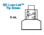 BD General Purpose Syringe BD Luer-Lok™ Luer Lock Tip Without Safety - Box of 125 - 309646-BX