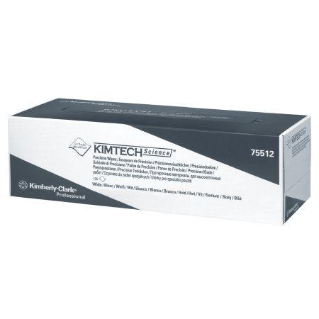Kimberly Clark Task Wipe Kimtech Science Precision Light Duty White NonSterile 1 Ply Tissue 11-4/5 X 11-4/5 Inch Disposable - Case of 15 - 75512-CS