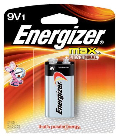 Eveready Battery Company Alkaline Battery Energizer® MAX® 9V Cell 9V Disposable 1 Pack - Each - 03980001361-EA