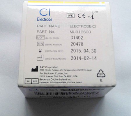 Beckman Coulter Ion-Selective Electrode (ISE) Chloride Electrode For Beckman Coulter Analyzers with ISE Modules - Each - MU919600-EA