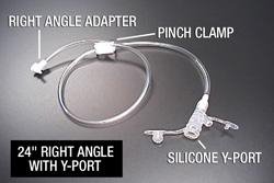 Applied Medical Technologies Right Angle Connector with Y-Port Adapter AMT Mini Classic 24 Inch - Each - 6-2422-EA