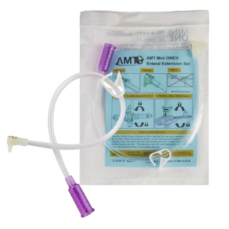 Applied Medical Technologies Bolus Enteral Feeding Extension Tube Set Mini ONE® 12 Inch, Purple - Box of 10 - 8-1221-BX