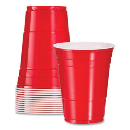 Dart® SOLO Party Plastic Cold Drink Cups, 16 oz, Red, 50/Pack - Pack of 1 - DCC-P16RPK-PK