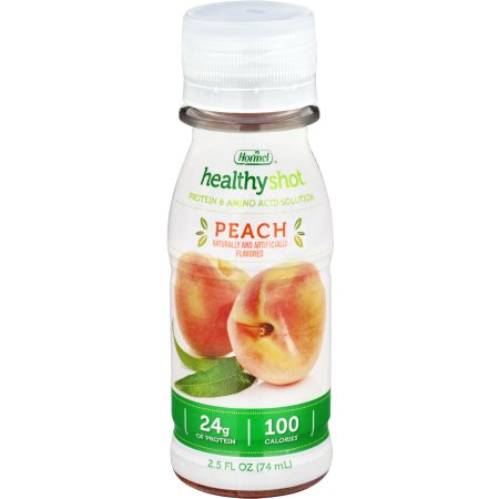Hormel Food Sales Oral Supplement Healthy Shot® Peach Flavor Liquid 2.5 oz. Bottle - Each - 72855-EA