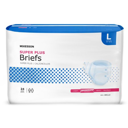 McKesson Unisex Adult Incontinence Brief McKesson Super Plus Large Disposable Moderate Absorbency - Case of 3 - BRCLLG-CS