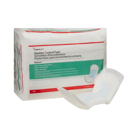 Cardinal Bladder Control Pad Sure Care™ 4 X 14-1/2 Inch Heavy Absorbency Polymer Core One Size Fits Most - Bag of 42 - 1130A-BG