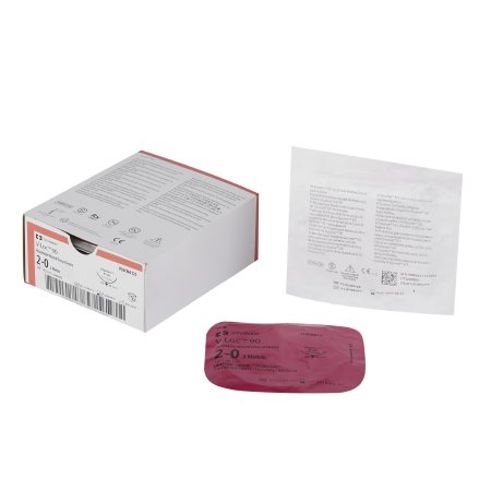 Covidien Absorbable Suture with Needle V-Loc™ 90 Wound Closure Device Polyester P-14 3/8 Circle Precision Reverse Cutting Needle Size 2 - 0 Barbed Monofilament - Box of 1 - VLOCM0125-BX