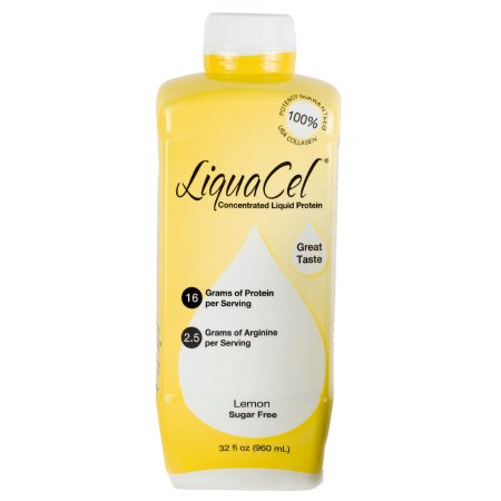 Global Health Products Oral Supplement LiquaCel® Lemon Flavor Liquid 32 oz. Bottle - Each - GH115-EA