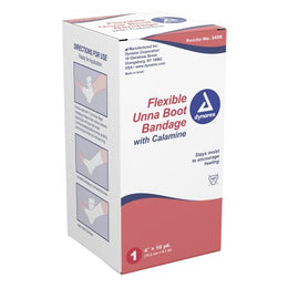 Dynarex Unna Boot Dynarex® 4 Inch X 10 Yard Gauze Calamine / Zinc Oxide NonSterile - Case of 12 - 3456-CS