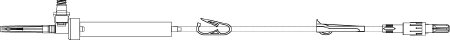 ICU Medical Primary IV Administration Set MedSource Gravity 10 Drops / mL Drip Rate Without Filter 40 Inch Tubing - Case of 50 - CH3274-CS