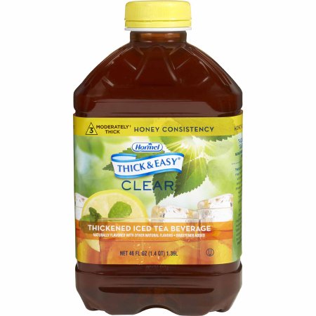 Hormel Food Sales Thickened Beverage Thick & Easy® 46 oz. Bottle Iced Tea Flavor Liquid IDDSI Level 3 Moderately Thick/Liquidized - Each - 45587-EA