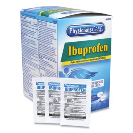 PhysiciansCare® Ibuprofen Medication, Two-Pack, 50 Packs/Box - Box of 1 - ACM-90015-BX