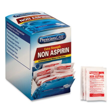 PhysiciansCare® Non Aspirin Acetaminophen Medication, Two-Pack, 50 Packs/Box - Box of 1 - ACM-90016-BX