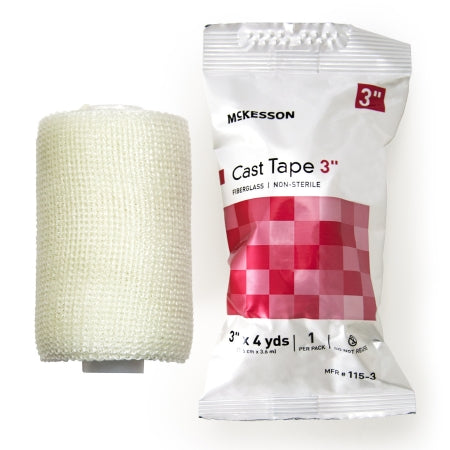 McKesson Cast Tape McKesson 3 Inch X 12 Foot Fiberglass White - Box of 10 - 115-3-BX