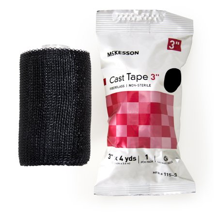 McKesson Cast Tape McKesson 3 Inch X 12 Foot Fiberglass Black - Box of 10 - 115-3A-BX