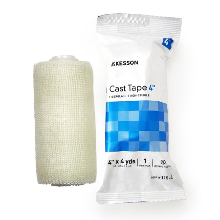 McKesson Cast Tape McKesson 4 Inch X 12 Foot Fiberglass White - Box of 10 - 115-4-BX