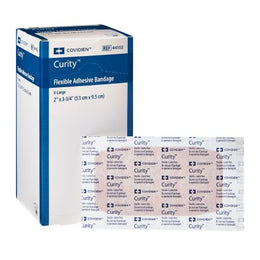 Cardinal Adhesive Strip Curity™ 2 X 3-1/4 Inch Fabric Rectangle Tan Sterile - Box of 50 - 44102--BX
