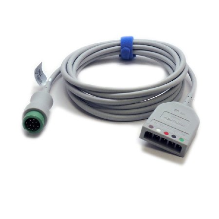 Mindray USA ECG Cable Trunk, 3/5 Lead, Adult / Pediatric, 12 Pin - Each - 0010-30-42719-EA