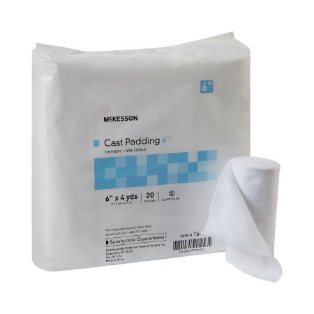 McKesson Cast Padding Undercast McKesson 6 Inch X 4 Yard Polyester NonSterile - Case of 80 - 16-CP6-CS