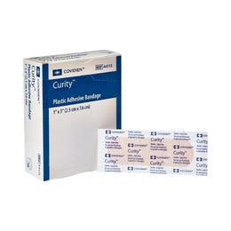 Cardinal Adhesive Strip Curity™ 1 X 3 Inch Plastic Rectangle Tan Sterile - Case of 3600 - 44115-CS