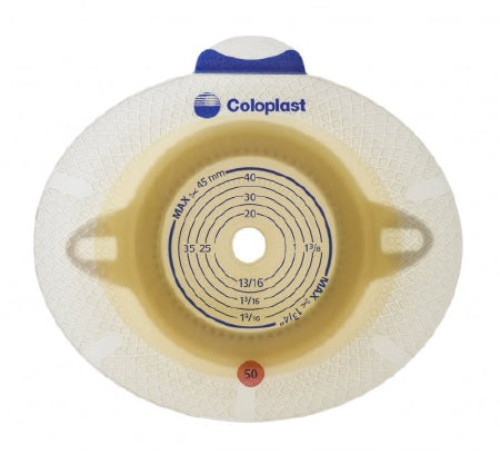 Coloplast Ostomy Barrier SenSura® Click Xpro Precut, Extended Wear Double Layer Adhesive 50 mm Flange Red Code System 1-3/16 Inch Opening - Box of 5 - 10026-BX