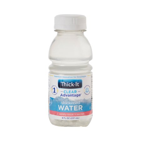 Kent Precision Foods Thickened Water Thick-It® Clear Advantage® 8 oz. Bottle Unflavored Liquid IDDSI Level 2 Mildly Thick - Case of 24 - B451-L9044-CS