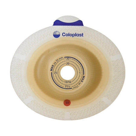 Coloplast Ostomy Barrier SenSura® Flex Xpro Precut, Extended Wear Double Layer Adhesive 40 mm Flange Green Code System 7/8 Inch Opening - Box of 5 - 11016-BX