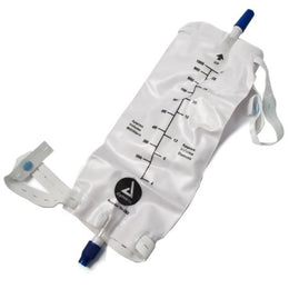 Dynarex Urinary Leg Bag Anti-Reflux Valve Sterile Fluid Path 1000 mL Vinyl - Case of 48 - 4282-CS