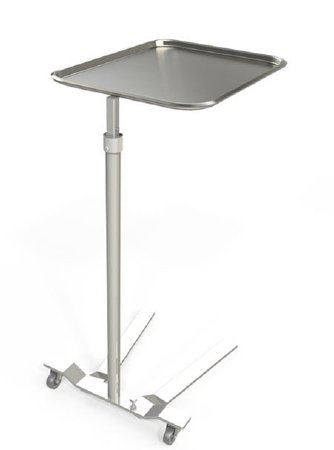 Future Health Concepts Mayo Instrument Stand Mayo Tray U-Shaped Base 39.5 - 58.5 Inch 21.25 Inch - Each - FHC8868SS-EA