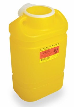 BD Chemotherapy Waste Container BD™ Yellow Base 12 H X 10-1/2 W X 7-1/2 D Inch Vertical Entry 3 Gallon - Each - 305076-EA