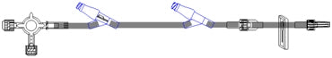 ICU Medical IV Extension Set Needle-Free Port 47 Inch Tubing - Case of 50 - B9717-CS