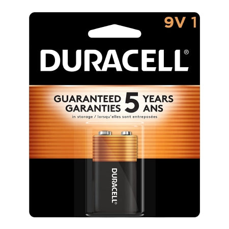 Procter & Gamble Alkaline Battery Duracell® Coppertop® 9V Cell 9V Disposable 1 Pack - Each - 04133311601-EA