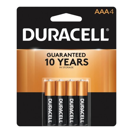 Procter & Gamble Alkaline Battery Duracell® Coppertop® AAA Cell 1.5V Disposable 4 Pack - Pack of 4 - 04133342401-PK