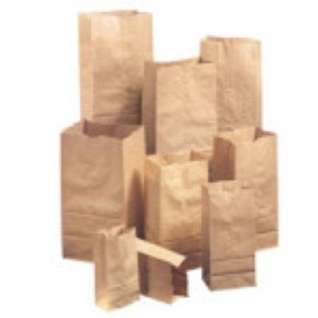 Lagasse Grocery Bag General Brown Kraft Paper #8 - Pack of 500 - BAGGX8500-PK
