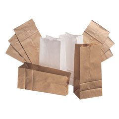 Lagasse Grocery Bag General White Paper #4 - Pack of 500 - BAGGW4500-PK