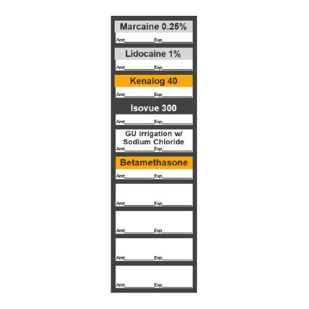 Viscot Industries Blank Label Anesthesia Label - Case of 100 - 9SRS1-CS
