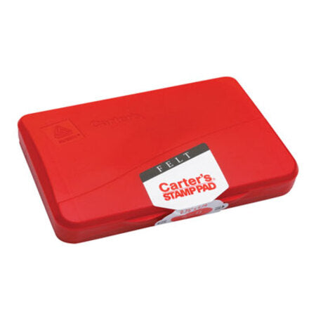 s™ Pre-Inked Felt Stamp Pad, 4.25" x 2.75", Red - Each - AVE-21071-EA