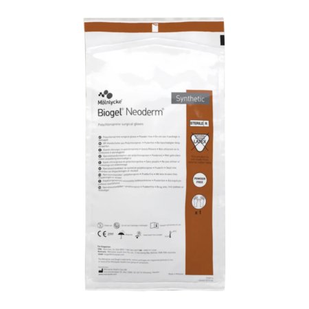 Molnlycke Surgical Glove Biogel® NeoDerm® Size 5.5 Sterile Polyisoprene Standard Cuff Length Micro-Textured Light Brown Not Chemo Approved - Case of 200 - 42955-CS