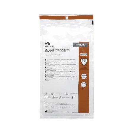Molnlycke Surgical Glove Biogel® NeoDerm® Size 6 Sterile Polyisoprene Standard Cuff Length Micro-Textured Light Brown Not Chemo Approved - Case of 200 - 42960-CS