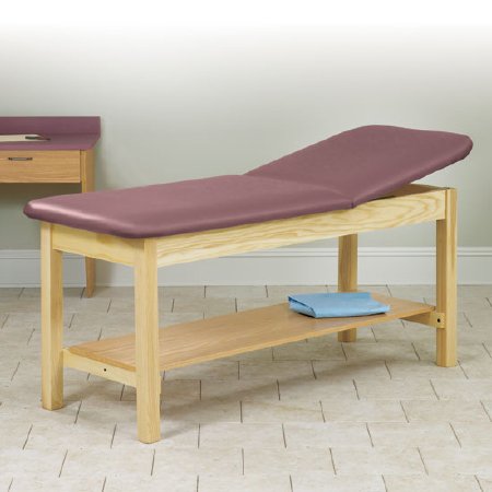 Clinton Industries H-Brace Treatment Table with Shelf ETA Classic Series Fixed Height - Each - 1020-30-1NT-3BK-EA