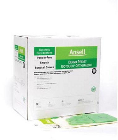 Ansell Surgical Glove GAMMEX® Non-Latex PI Ortho Size 6 Sterile Polyisoprene Standard Cuff Length Micro-Textured Light Green Chemo Tested - Case of 200 - 20686560-CS