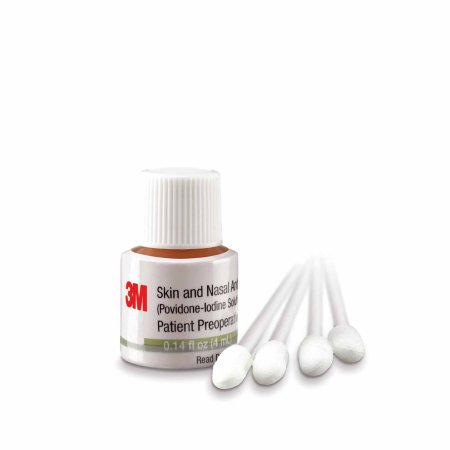 3M Skin and Nasal Antiseptic 3M™ 4 mL Bottle 5% Strength Povidone-Iodine NonSterile - Case of 48 - 192401-CS