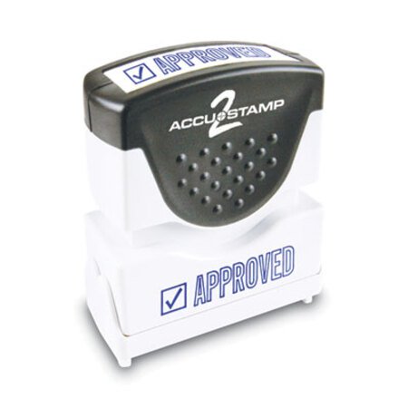 ACCUSTAMP2® Pre-Inked Shutter Stamp, Blue, APPROVED, 1.63 x 0.5 - Each - COS-035575-EA
