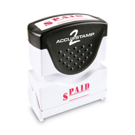 ACCUSTAMP2® Pre-Inked Shutter Stamp, Red, PAID, 1.63 x 0.5 - Each - COS-035578-EA