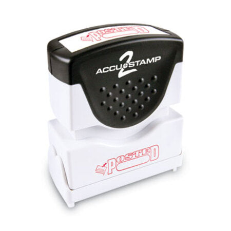 ACCUSTAMP2® Pre-Inked Shutter Stamp, Red, POSTED, 1.63 x 0.5 - Each - COS-035580-EA