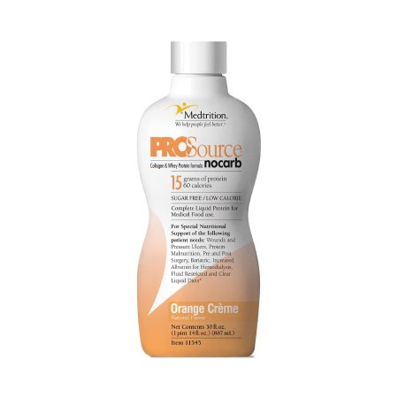 Medtrition/National Nutrition Oral Supplement ProSource™ NoCarb Orange CrÃ¨me Flavor Liquid 32 oz. Bottle - Each - 11545-EA