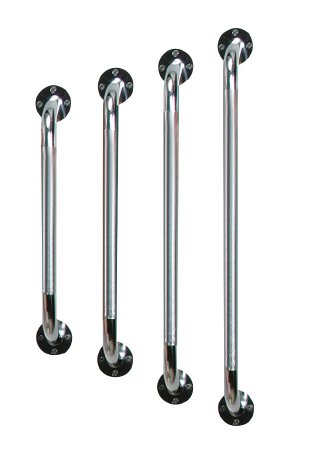 Drive Medical Wall Grab Bar drive™ Chrome Finish Knurled Steel - Each - 12116-3-EA