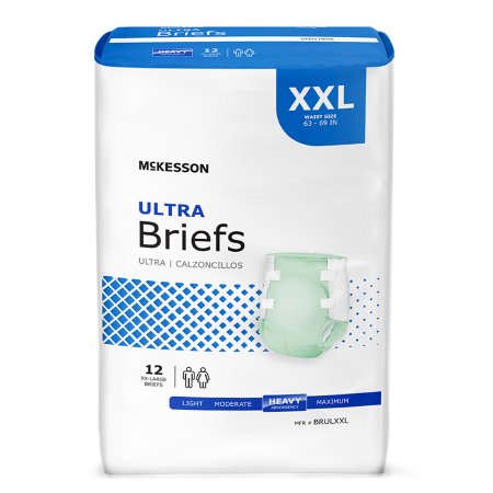 McKesson Unisex Adult Incontinence Brief McKesson Ultra 2X-Large Disposable Heavy Absorbency - Case of 4 - BRULXXL-CS