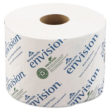 Georgia Pacific Toilet Tissue envision® White 2-Ply Standard Size Cored Roll 1000 Sheets 3-9/10 X 4 Inch - Case of 48 - 19448/01-CS