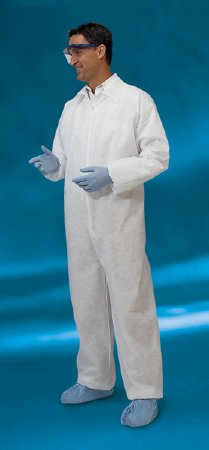 Cardinal Coverall 3X-Large White Disposable NonSterile - Case of 24 - 22003CV-CS